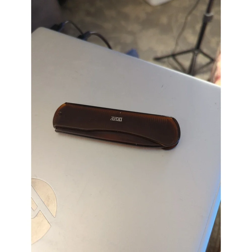 Vintage Avon 1982 Cambridge Collection Tortoise Folding Comb